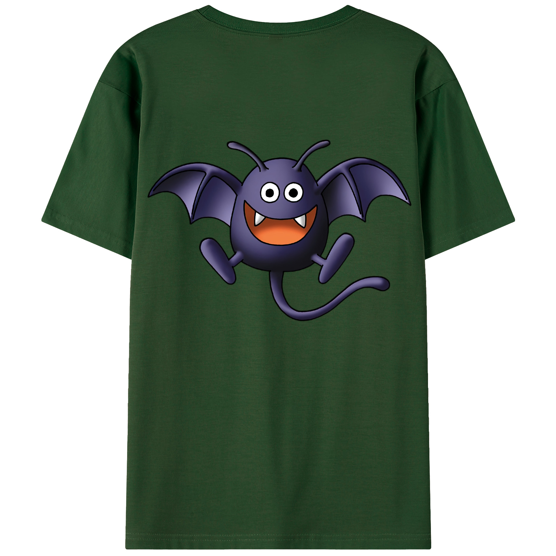 （画像用） ドラゴンクエスト Doragon Kuesuto Dragon Quest 綿100％半袖Tシャツ（背面プリント）